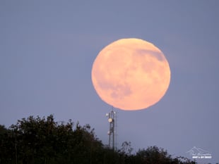 Harvest supermoon over Crediton
