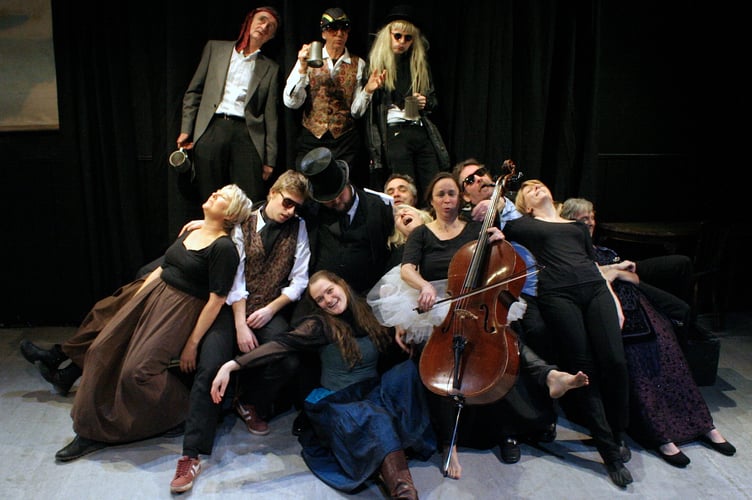 Some of the members of the Brown Paper Bag Theatre Company.
