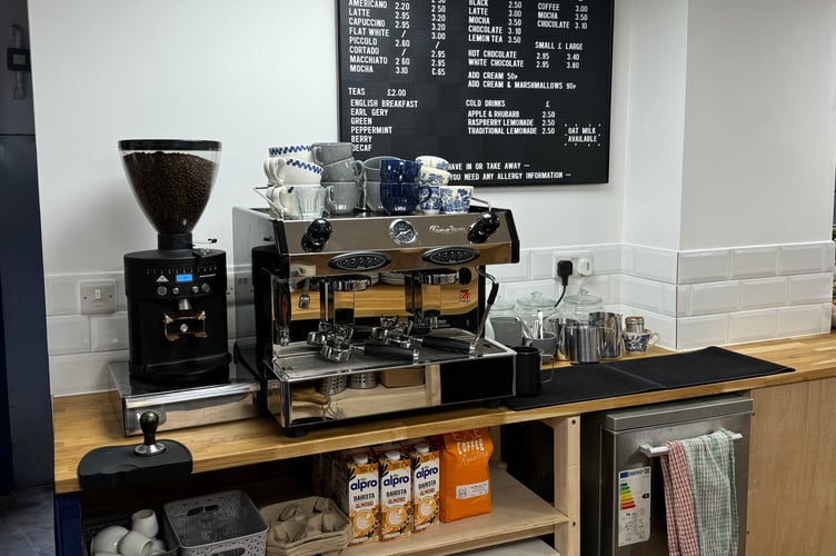 The coffee machine at Coco’s Devon. AQ 2605