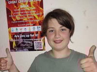 Youngster to brave hot coals for charity