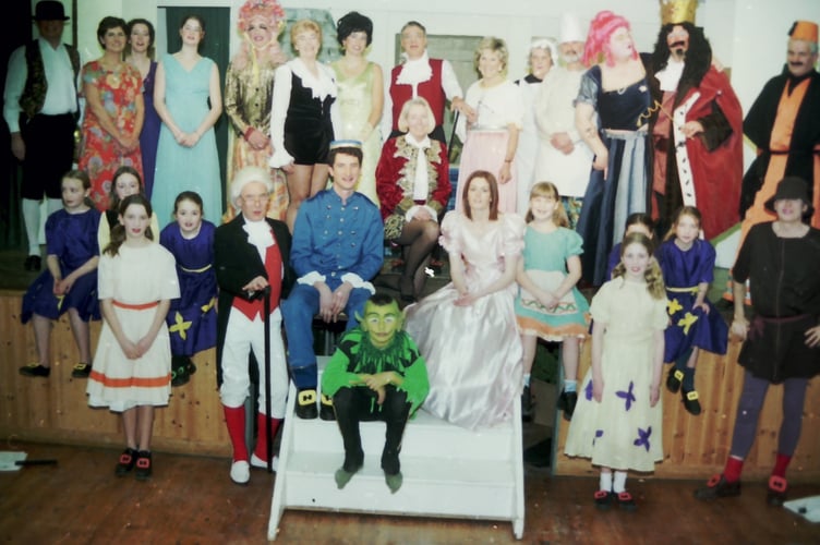 The cast of Morchard Bishop's pantomime 'Cinderella and The Ogo Pogo' in February 2003. DSC00570
