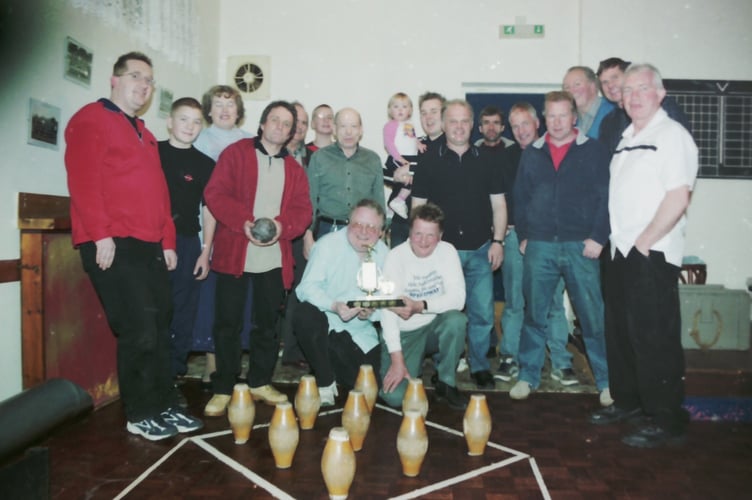 Speedway supporters who took part in a skittles competition in February 2003. DSC00710
