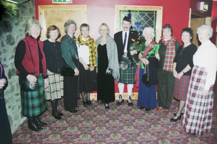Some who attended the Rotary Club of Crediton Burns Night in January 2003. DSC00282