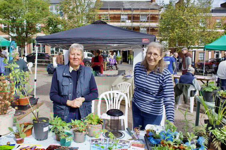 Krys Dunn and Liz of Crediton Garden Club.