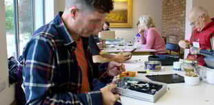 Volunteers fix items at Crediton Repair Cafe