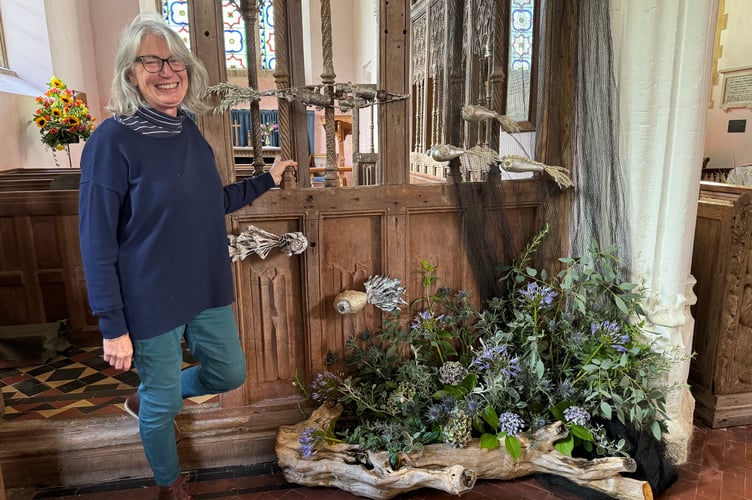 Karen Flawn created a display about the sea.  AQ 3966

