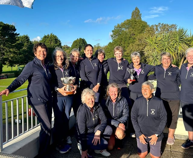 Okehampton ladies took runner-up trophies

