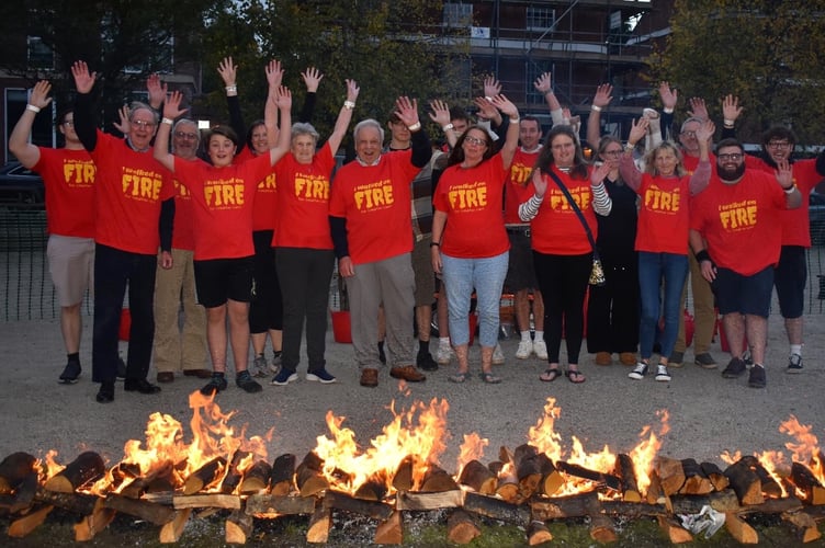 The Crediton fire walkers. Image: FirewalkUK