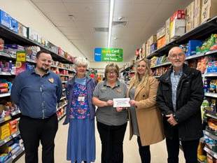 Supermarket donates £8,000 to Age Concern Crediton