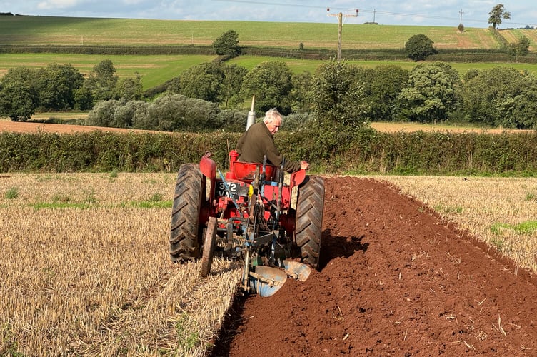 Ploughing underway at the Mid Devon match. AQ 4579