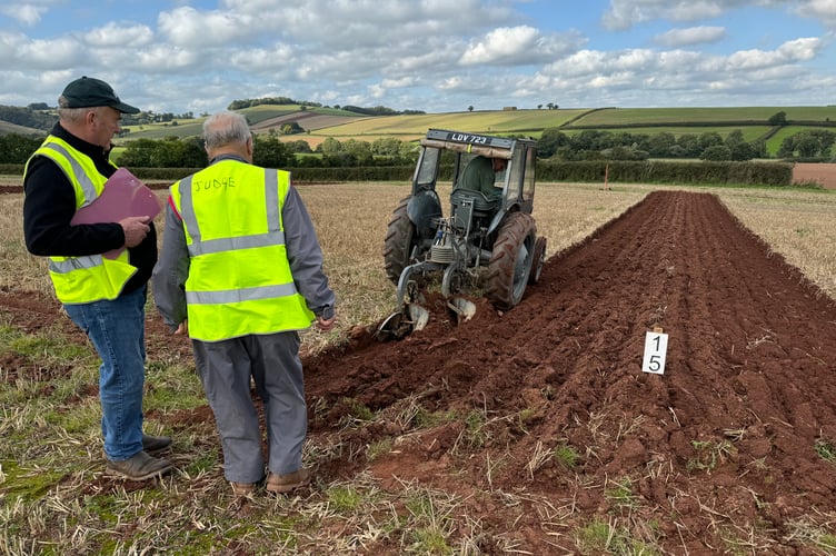 Watching one of the competitors at the Mid Devon match. AQ 4608