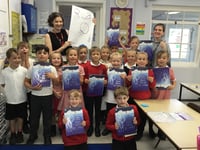 New books and an author visit for Lapford Primary School
