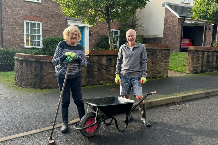 Graham and Carol Tree did some great tidying up in Sandford. AQ 5554