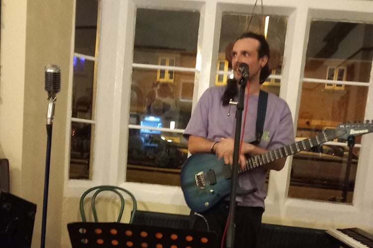 One of the performers at the Open Mic Night.
