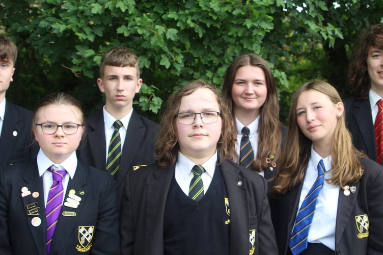 Chulmleigh College Year 11 History Captains involved in the remembrance of Pte. George Joce: Patrick Evans, James Fletcher, William Gent,  Esme Percival, Olivia Tricker, Jamine West and Odin Windell.
