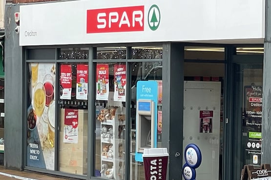 The Crediton Spar Shop.