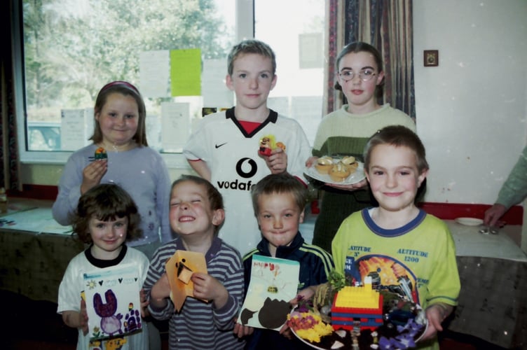 Prizewinners in the children's category who took part in Bow Spring Show in April 2003. DSC01277