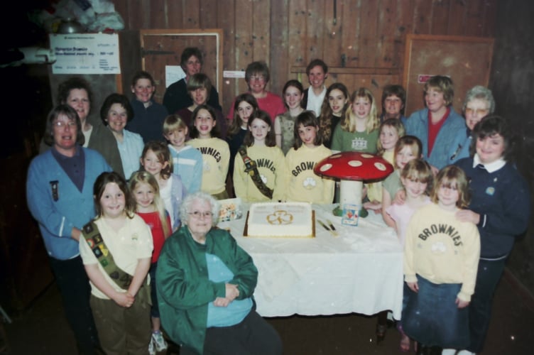 Thorverton Brownies invited former members to their 40th birthday celebration in April 2003. DSC01240