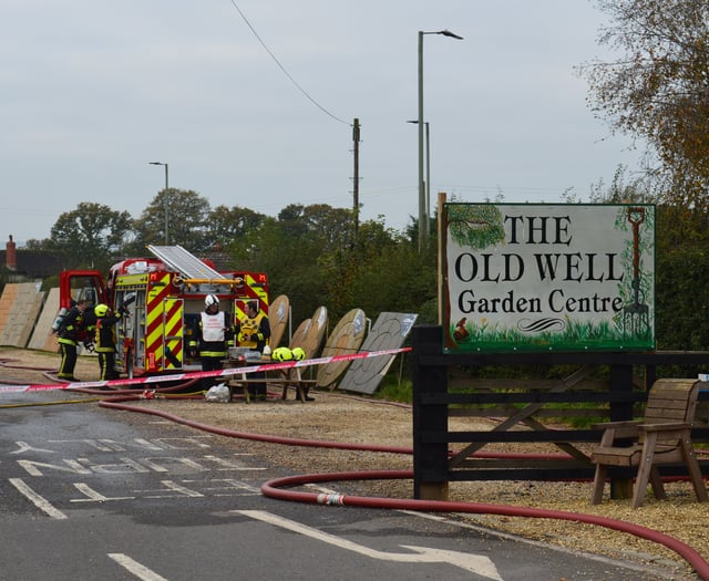 Crediton amongst fire crews at Burlescombe Garden Centre blaze
