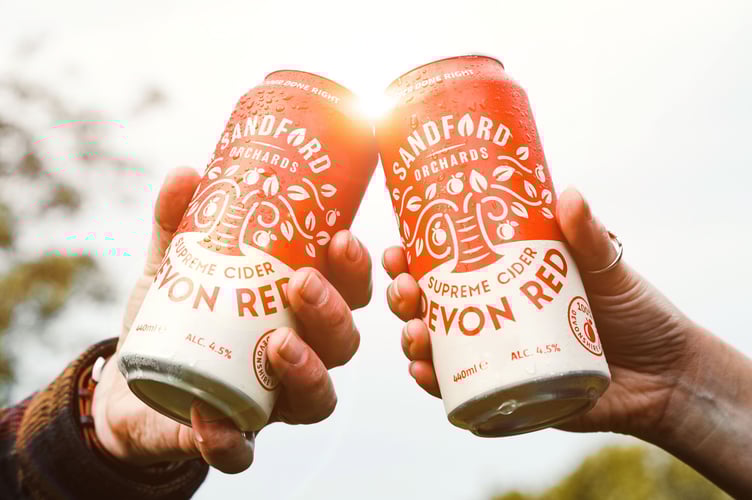 Cheers to award-winning Sandford Orchards’ Devon Red.
