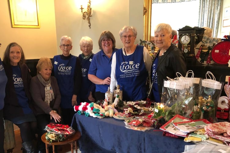 Volunteer helpers at the Crediton Friends of Force coffee morning.