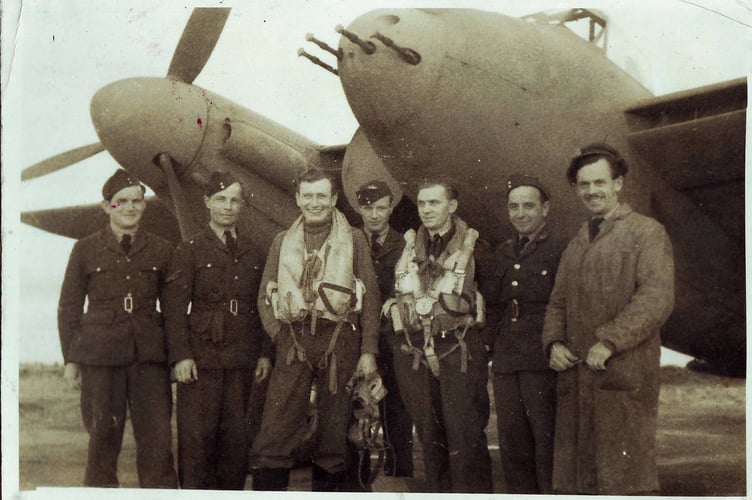Some of the members of the Polish 307 Squadron which was based in Exeter
