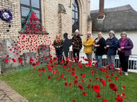 Villagers made 400 poppies for display
