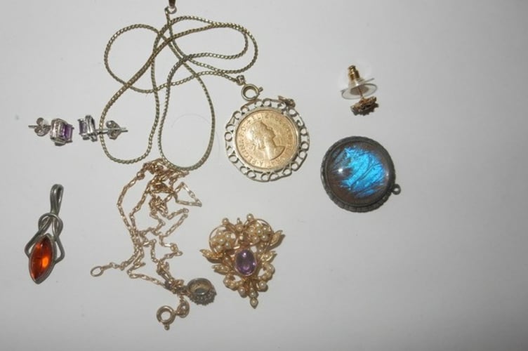 Some of the jewellery stolen in the North Tawton burglary.