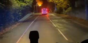 Fire crews tackle large barn fire near Halberton