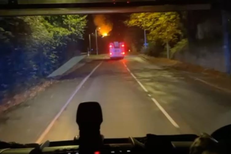 Firefighters heading to the scene