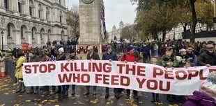 Devon farmers protest inheritance tax changes