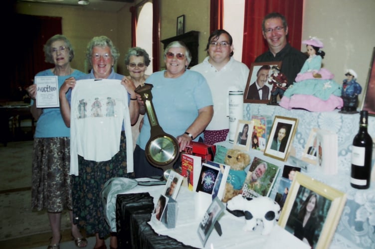 Lakeway Church at North Tawton received many items for a charity auction to raise funds for the church restoration in August 2003. DSC00083