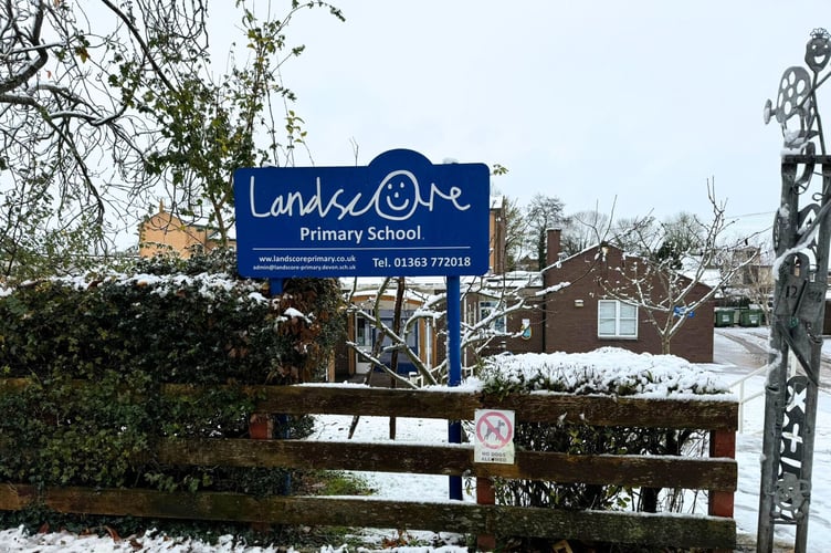 Landscore Primary School after recent snowfall