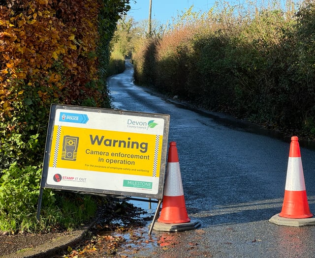 Cameras operating in Crediton road closure
