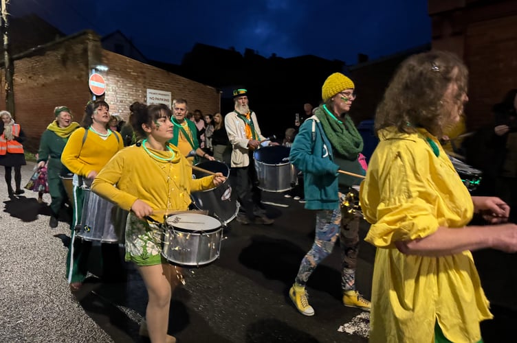 The samba band in the Procession.  AQ 8970