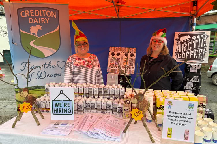 The Crediton Dairy stand in the Town Square.  AQ 8804