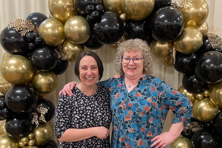 Former Courier staff Carolyn Southcott and Carol Furze