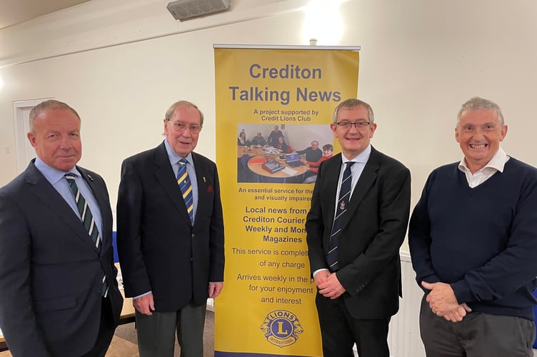 From left, Deputy Lieutenant John Lee, Lion Eric Parkes, Editor Alan Quick, Mayor Guy Cochran