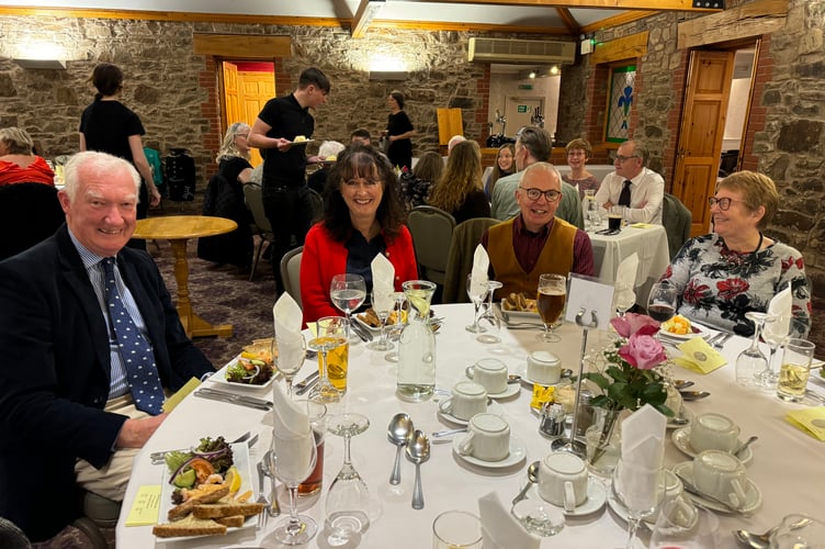 At the Town Band dinner.  AQ 7701
