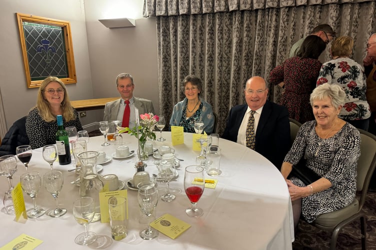 At the Town Band dinner.  AQ 7730
