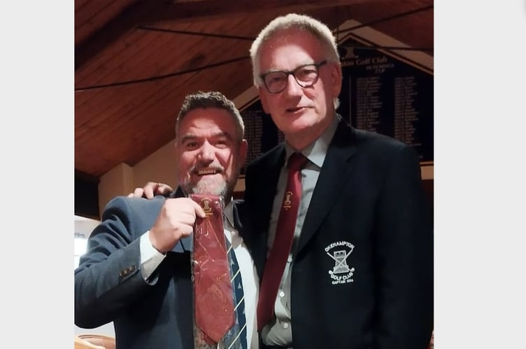 Stuart Tolley, new Club Captain at Okehampton Golf Club, left and Richard Johnson, retiring Captain.