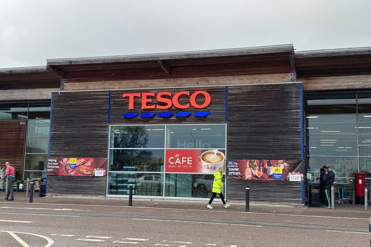 The Tesco superstore in Crediton.  AQ 9388
