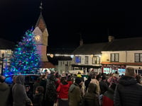 Crowd counted down for lights switch on at North Tawton
