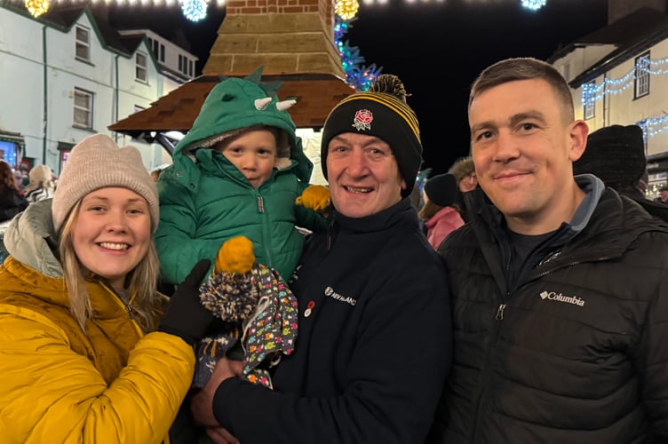 Enjoying a good time at the North Tawton lights switch on. AQ 9552