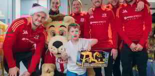 Footballers took time out to spread some festive cheer
