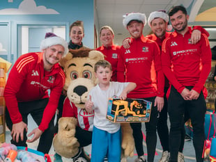 Footballers took time out to spread some festive cheer
