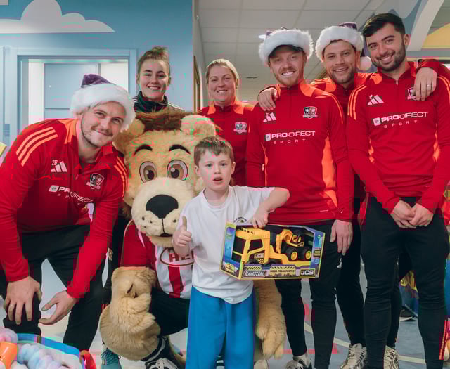Footballers took time out to spread some festive cheer
