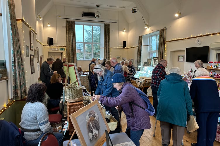 A view of the hall during Coldridge Winter Fair. AQ 8351