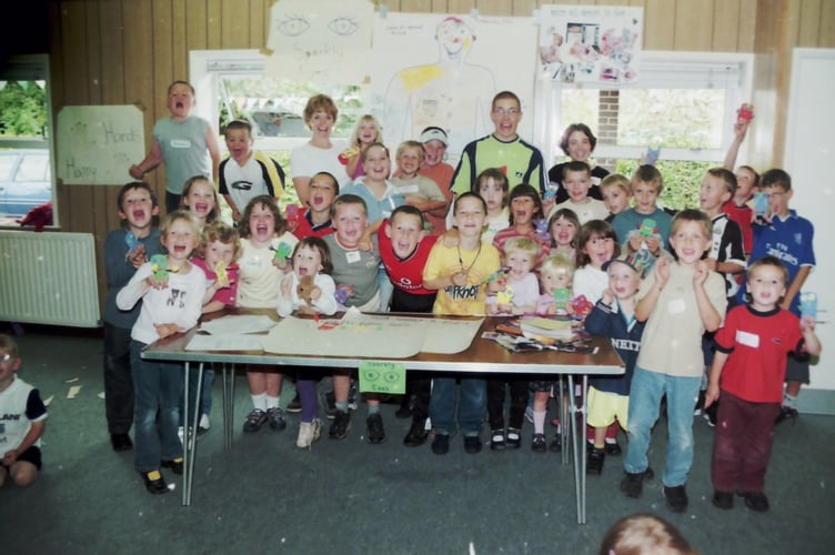 Up to 50 children went along and enjoyed themselves at a holiday club held at Copplestone Methodist Church in July 2002. DSC01172