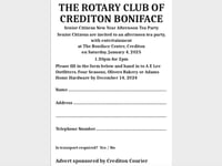 Still time to register Senior Citizens for New Year tea party
